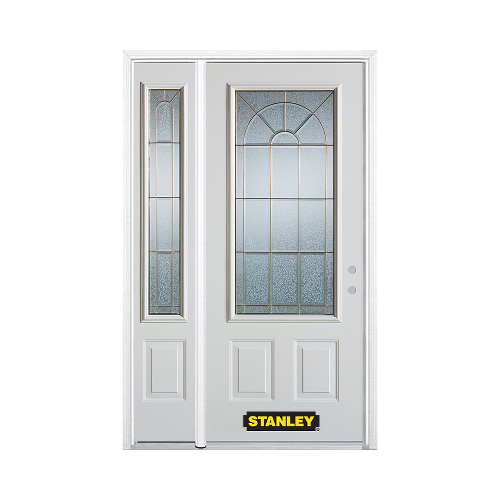 STANLEY Doors 48.25 inch x 82.375 inch Elisabeth Brass 3/4 Lite 2Panel