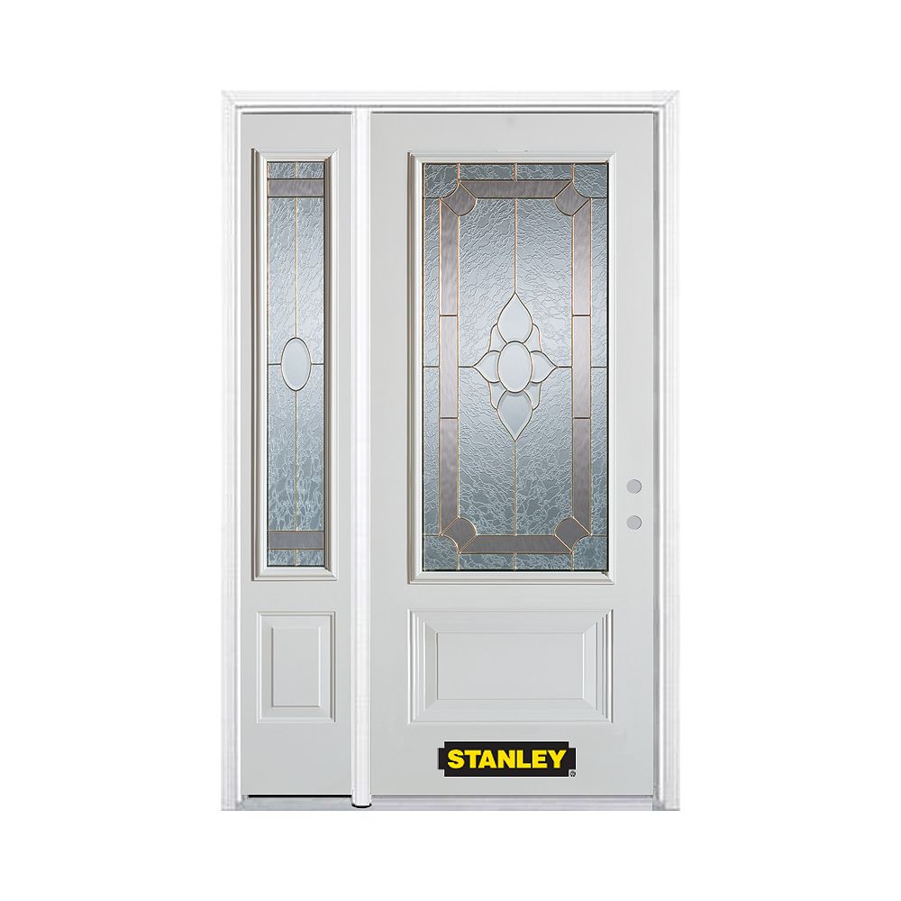 STANLEY Doors 48.25 inch x 82.375 inch Rochelle Brass 3/4 Lite 1Panel