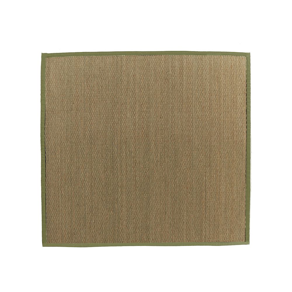 Lanart Rug Natural Seagrass Green 8 ft. x 8 ft. Indoor Textured Square