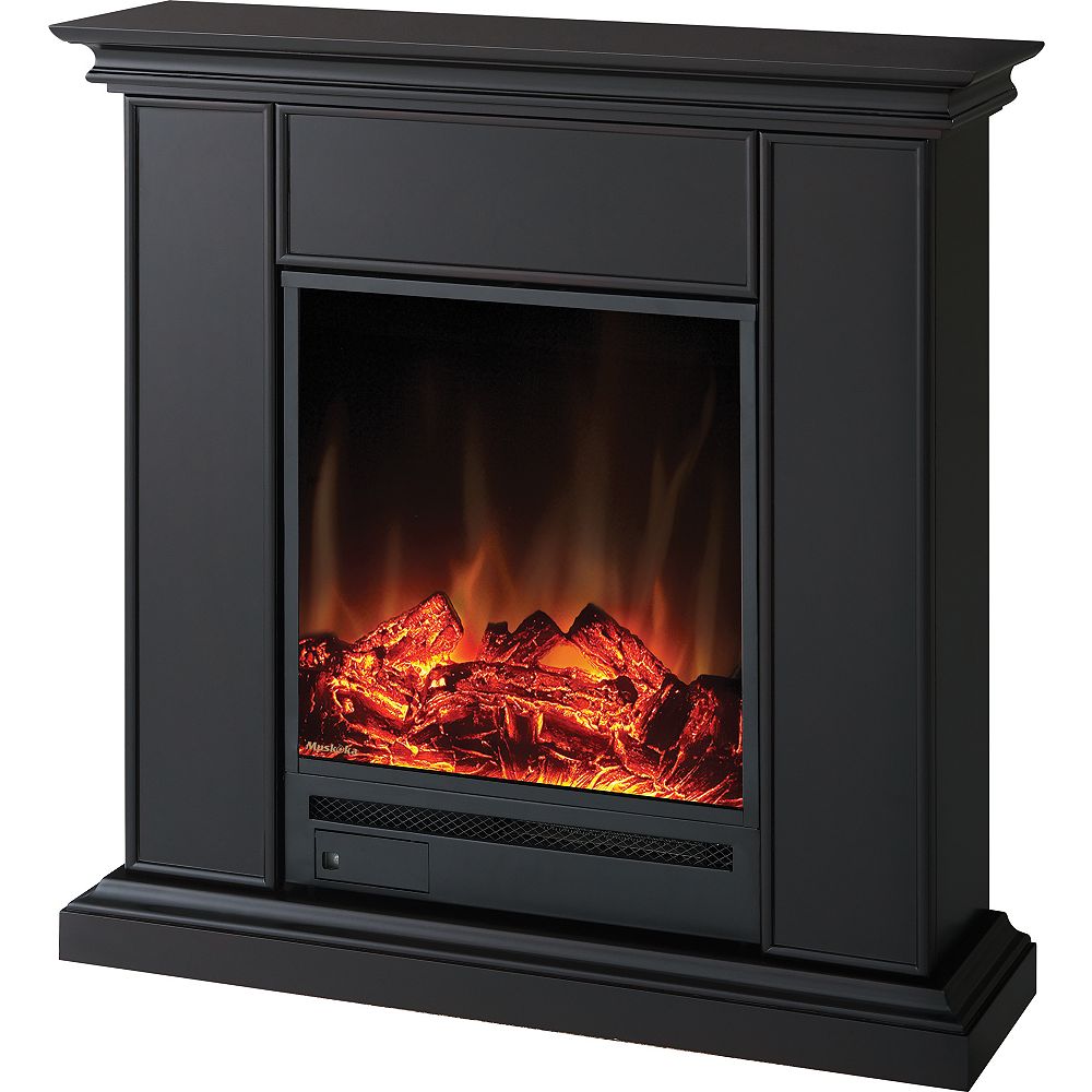 Muskoka Mercer Espresso Electric Fireplace The Home Depot Canada