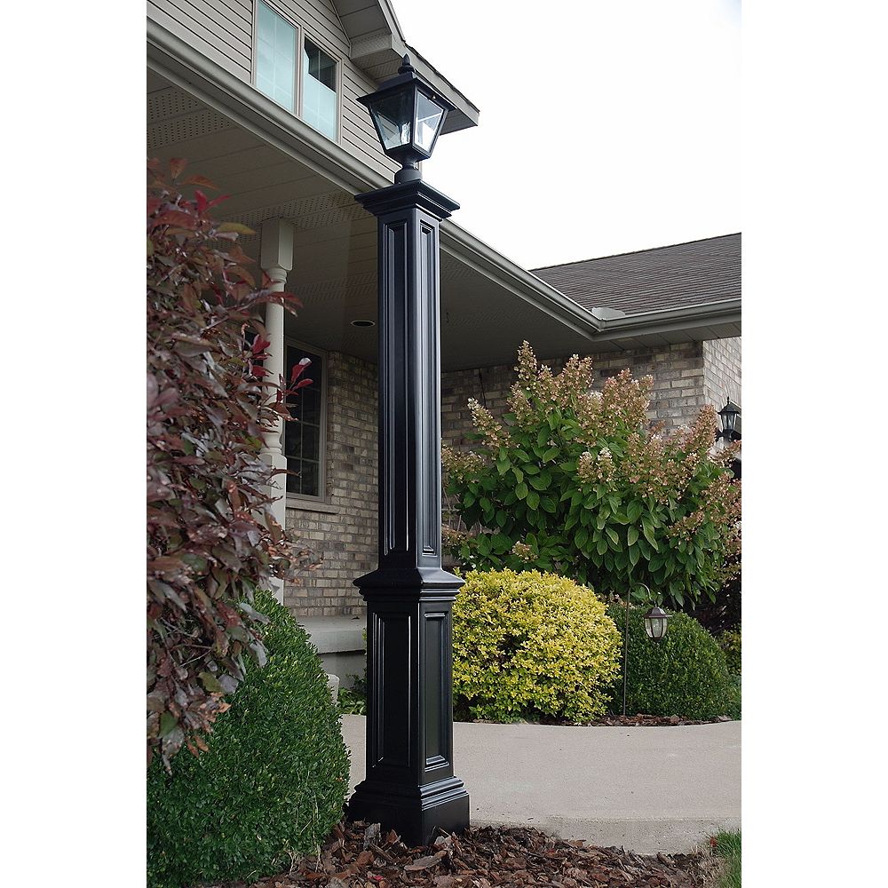Mayne Signature Lamp Post Black w/Mount The Home Depot Canada