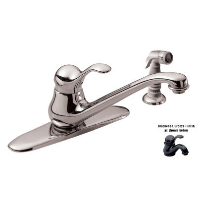 American Standard Blackened Bronze Jasmine Kitchen Faucet With Spray