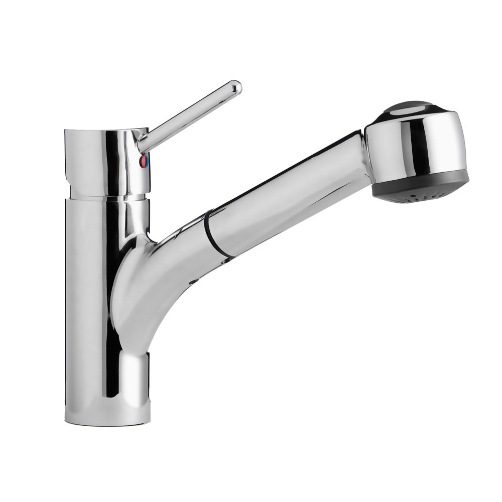 Blanco Single Lever, Pull-Out Kitchen Faucet, Chrome | The Home Depot ...