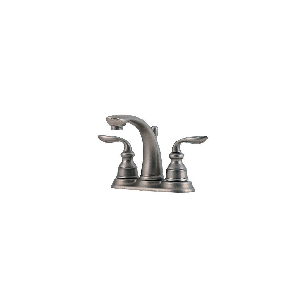 Pfister Avalon 4 Inch Centreset 2 Handle Bathroom Faucet In Rustic Pewter Finish The Home