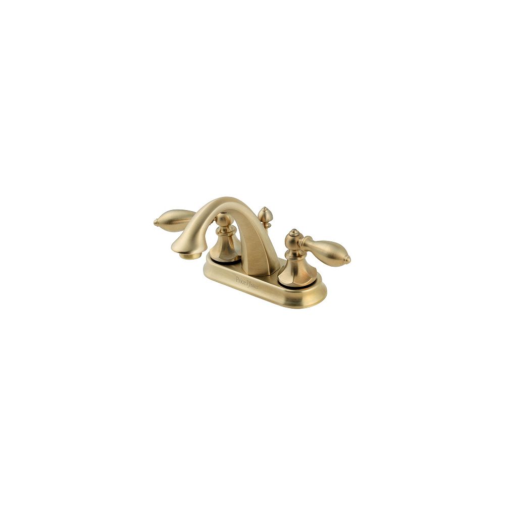 Pfister Catalina 4 Inch Centreset 2 Handle Bathroom Faucet In Brushed Brass Finish The Home