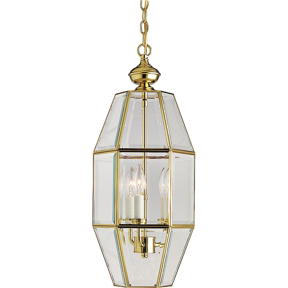 Progress Lighting Polished Brass 3light Foyer Pendant The Home Depot