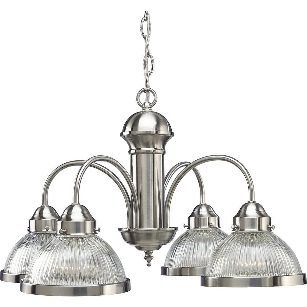 Progress Lighting Brushed Nickel 4 Light Chandelier The Home Depot Canada   P 1000699950 