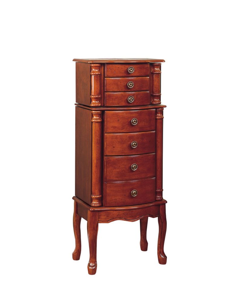 Powell Classic Cherry jewellery Armoire The Home Depot Canada