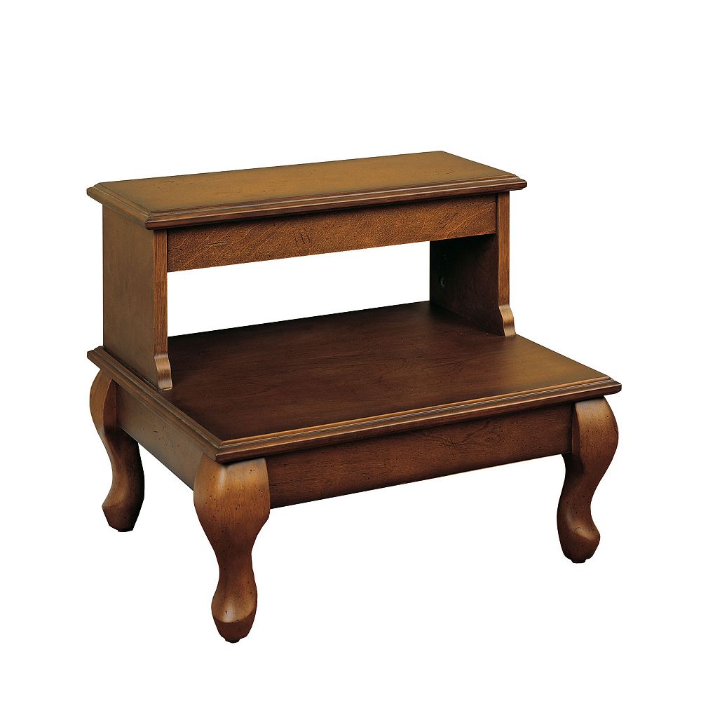 Powell Attic Cherry Antique Cherry Bed Steps with Drawer The Home