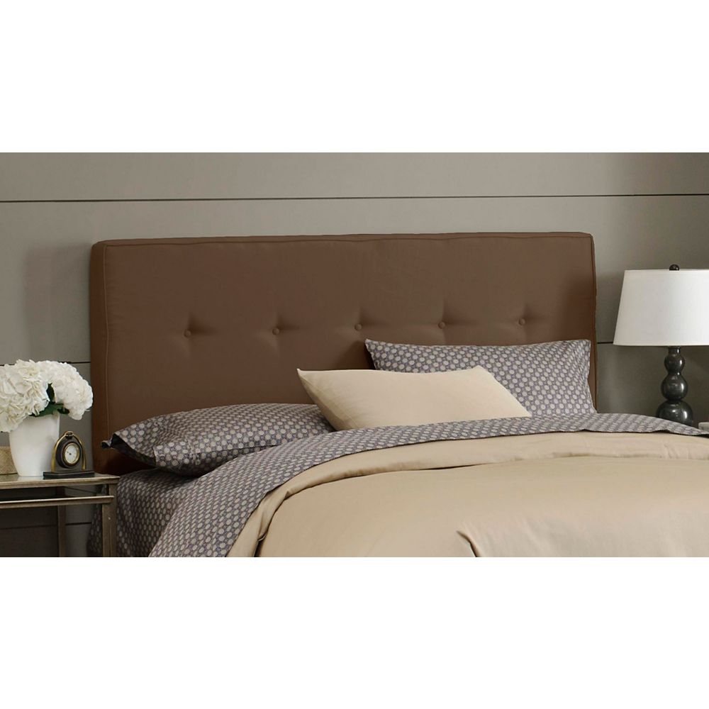 Skyline Furniture Chocolate Microsuede Upholstered Headboard Full Size The Home Depot Canada