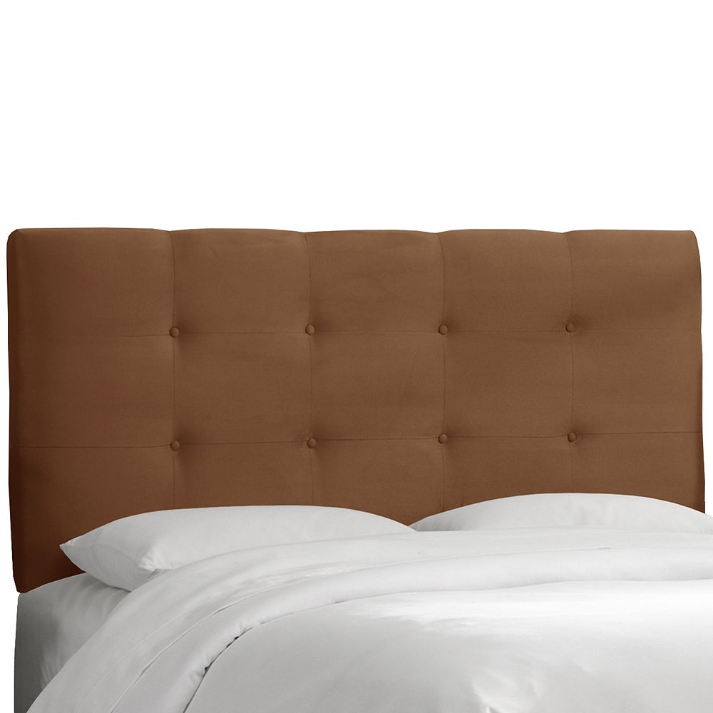 Skyline Furniture Upholstered Queen Headboard, Premier Microsuede, Chocolate The Home Depot Canada
