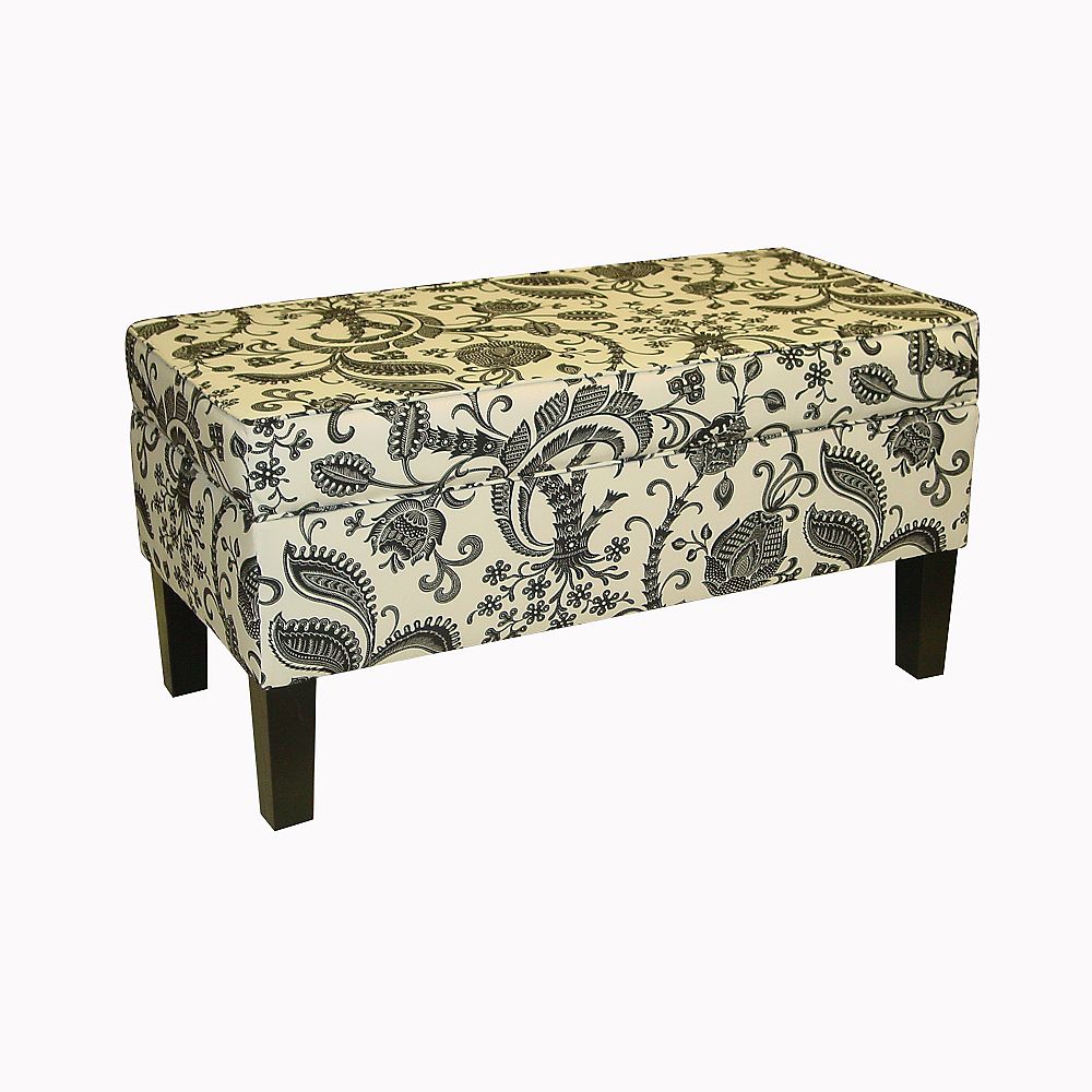 Skyline Furniture Upholstered Storage Bench In Desmond-Domino | The ...