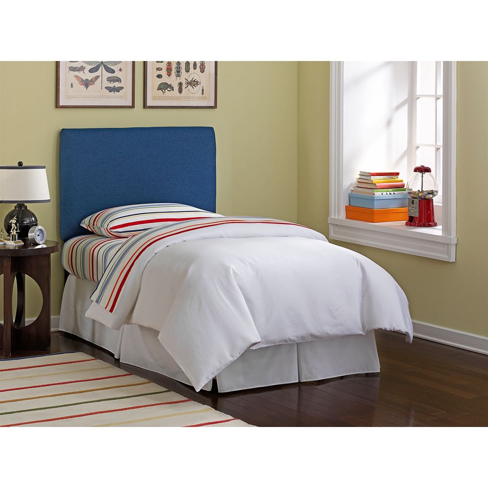 Skyline Furniture Upholstered Kids Twin Headboard In Denim Blue The