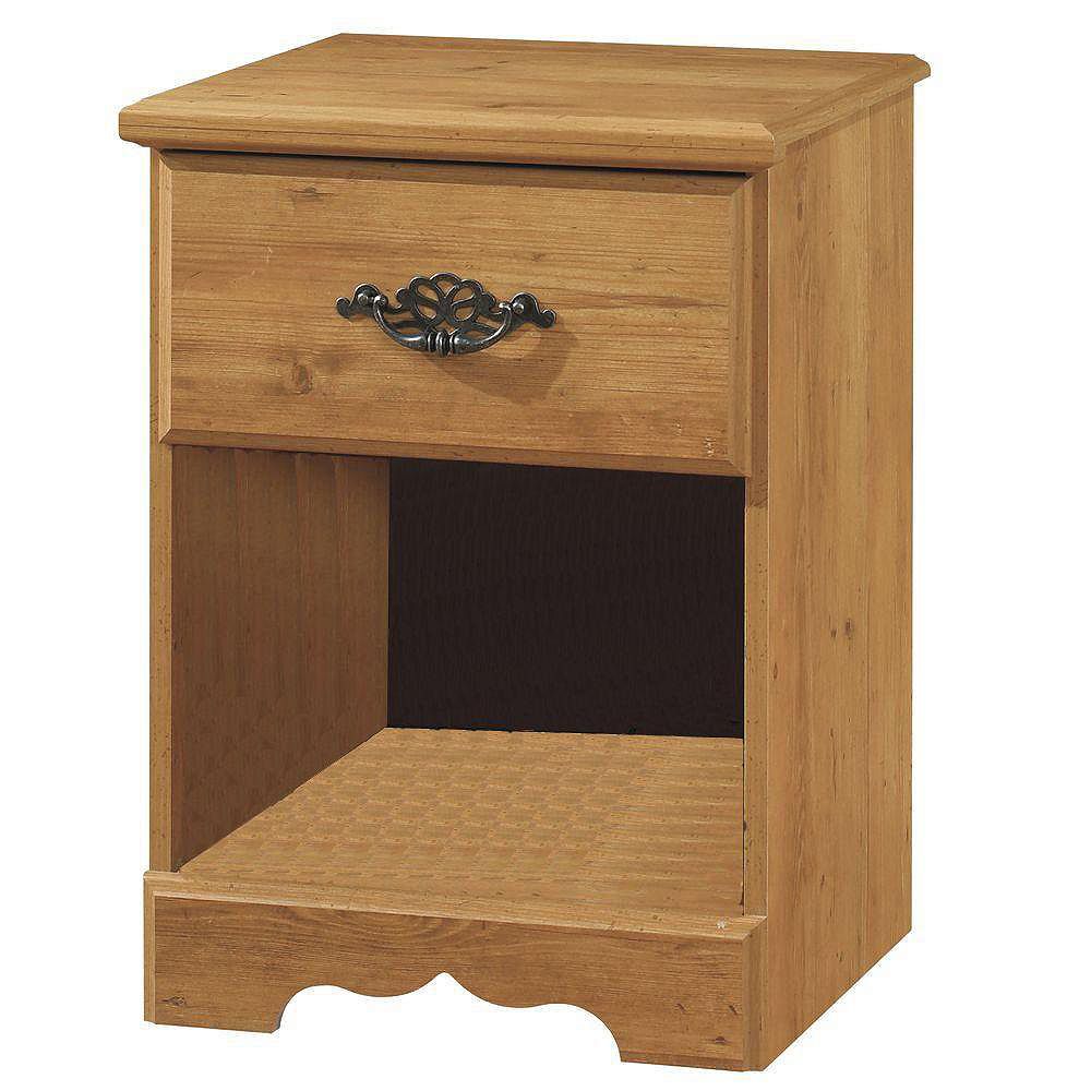 South Shore Prairie 1Drawer Nightstand, Country Pine The Home Depot