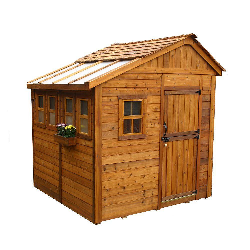 Outdoor Living Today 8 Ft X Sunshed Garden Shed The Home Depot Canada 8 Ft X Sunshed Garden Shed, Outdoor Living Sheds