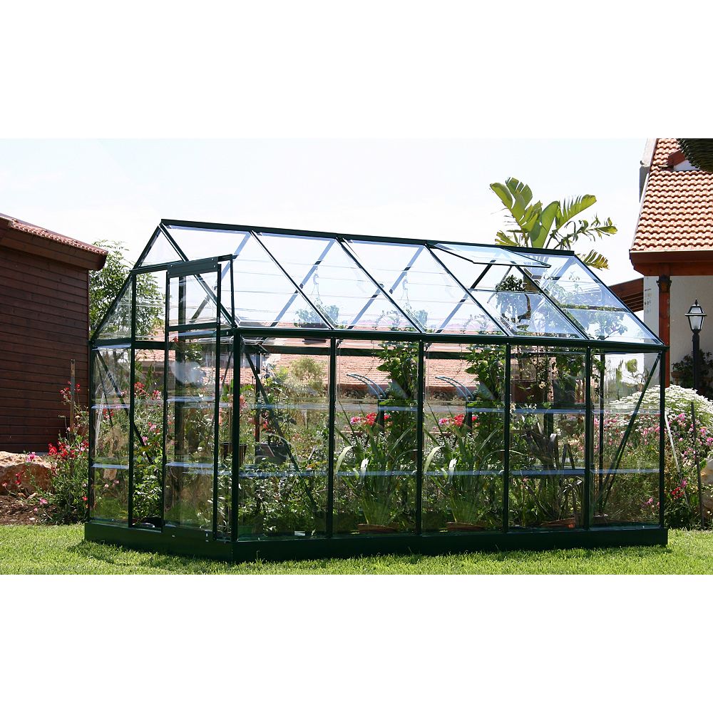 Palram Deluxe 6 Ft. x 10 Ft. Greenhouse Green The Home Depot Canada