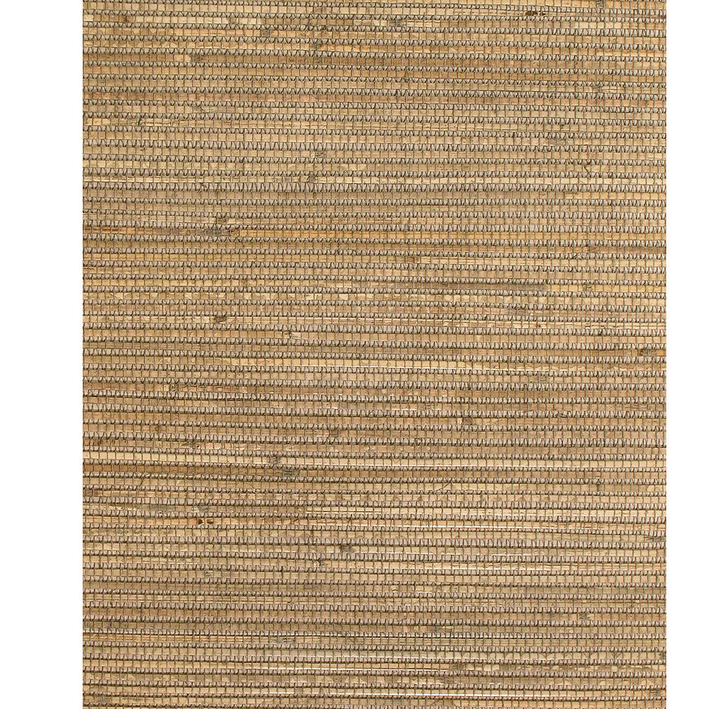 The Wallpaper Company 36 In. W Taupe String Textured Grasscloth