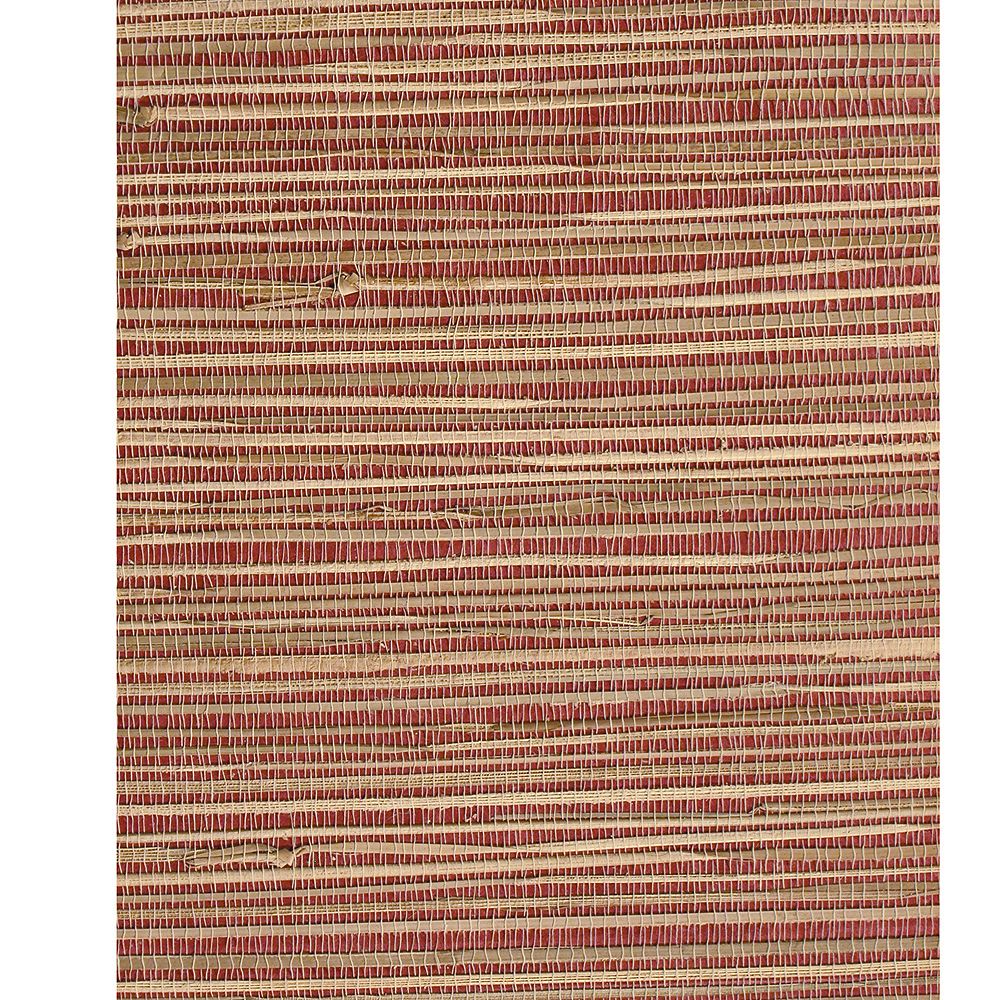 The Wallpaper Company 36 In. W Crimson Raffia Weave Texture Wallpaper