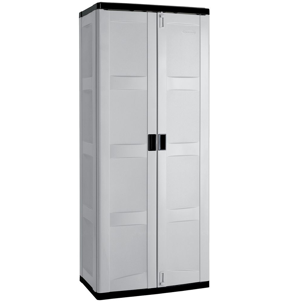 Suncast Tall Utility Cabinet In Grey The Home Depot Canada