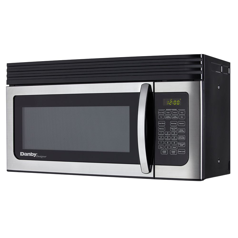 Danby Stainless Steel and Black Over-the-Range Microwave Oven 1.6 Cubic