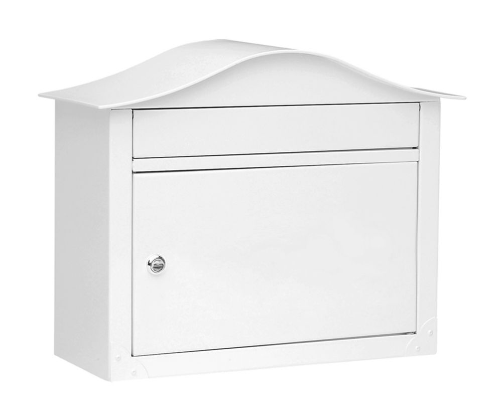 Architectural Mailboxes Lunada Locking Wall Mount Mailbox White The