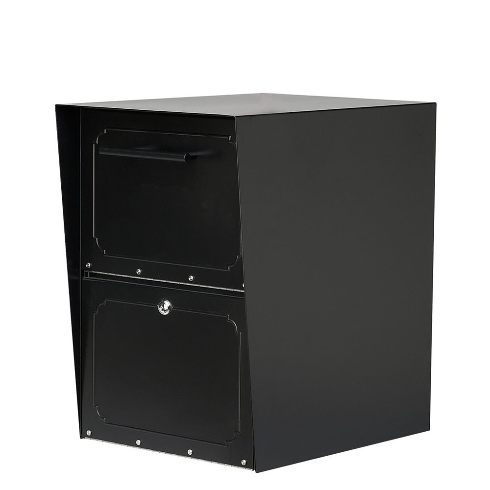 Architectural Mailboxes Oasis Post Mount Locking Drop Box Black The