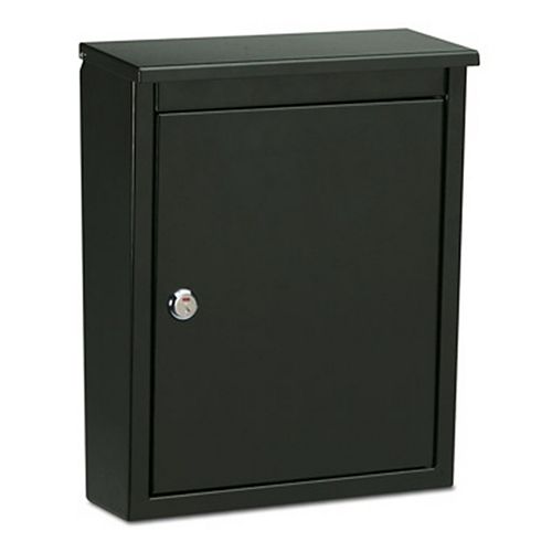 Chelsea Locking Wall Mount Mailbox in Black