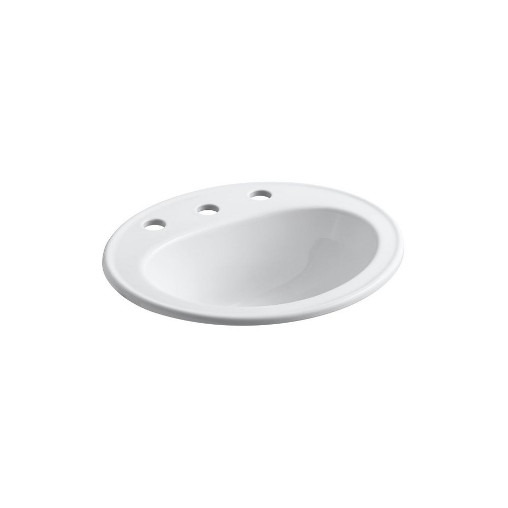 KOHLER Pennington(R) dropin bathroom sink with 8 inch widespread