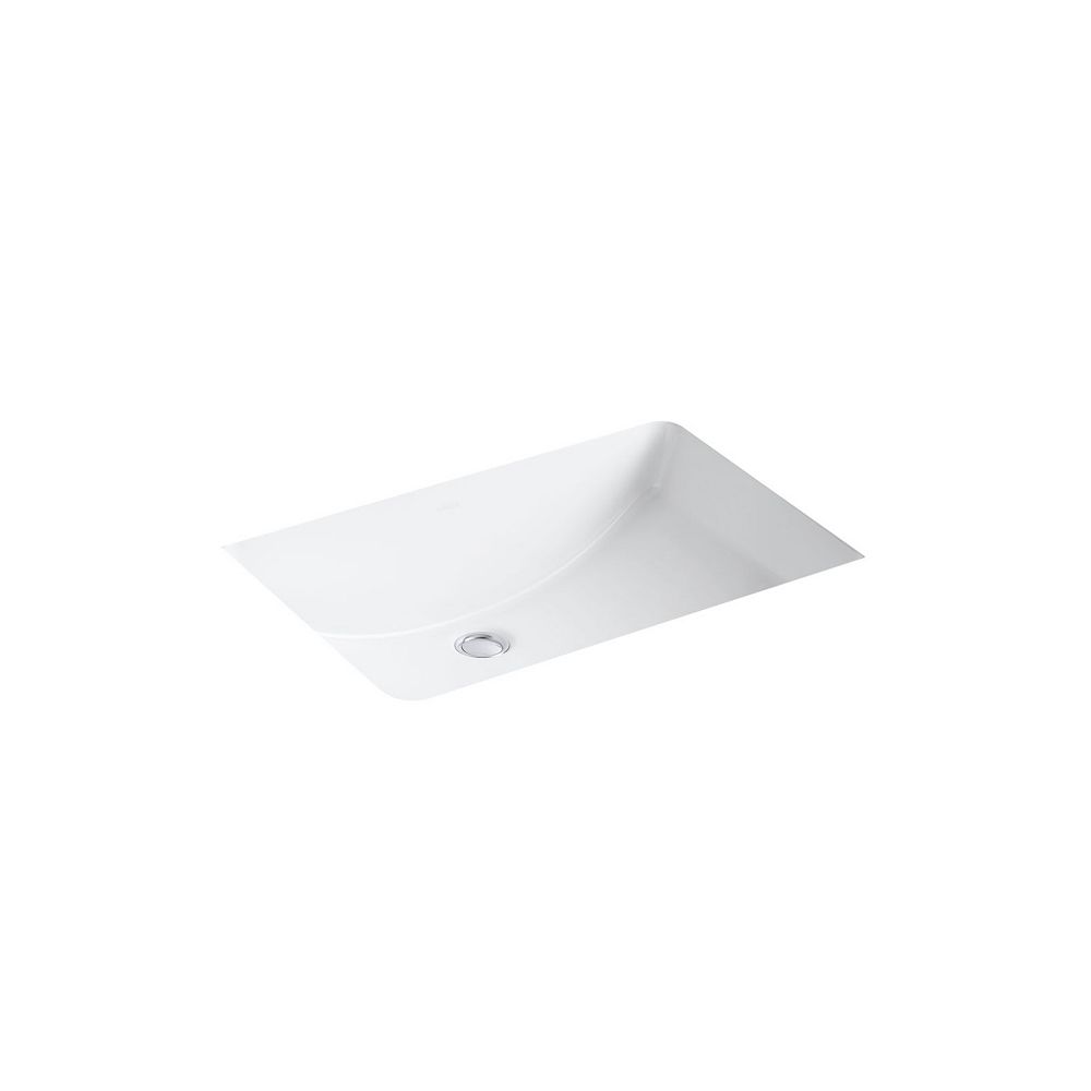 Kohler Ladena 23 1 4 Inch Undermount Bathroom Sink With Overflow Drain In White The Home Depot Canada