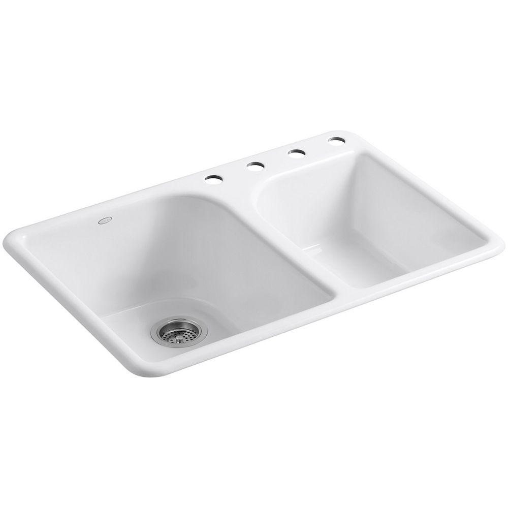 KOHLER Executive Chef(Tm) Self-Rimming Kitchen Sink in White | The Home ... Kohler Kitchen
