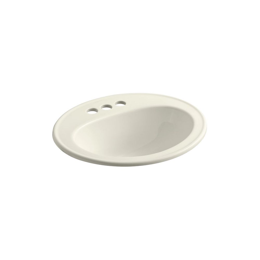 KOHLER Pennington(R) dropin bathroom sink with centerset faucet holes