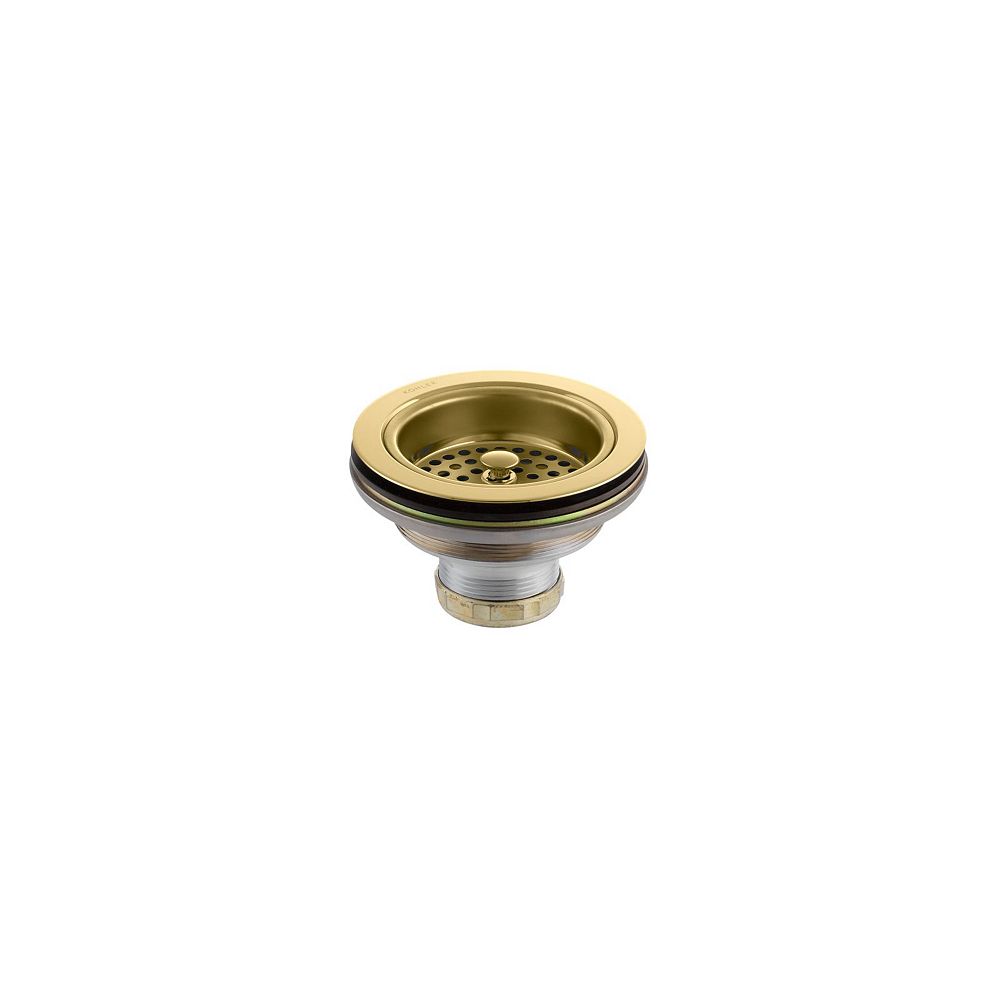 KOHLER Duostrainer Sink Strainer in Vibrant Polished Brass The Home