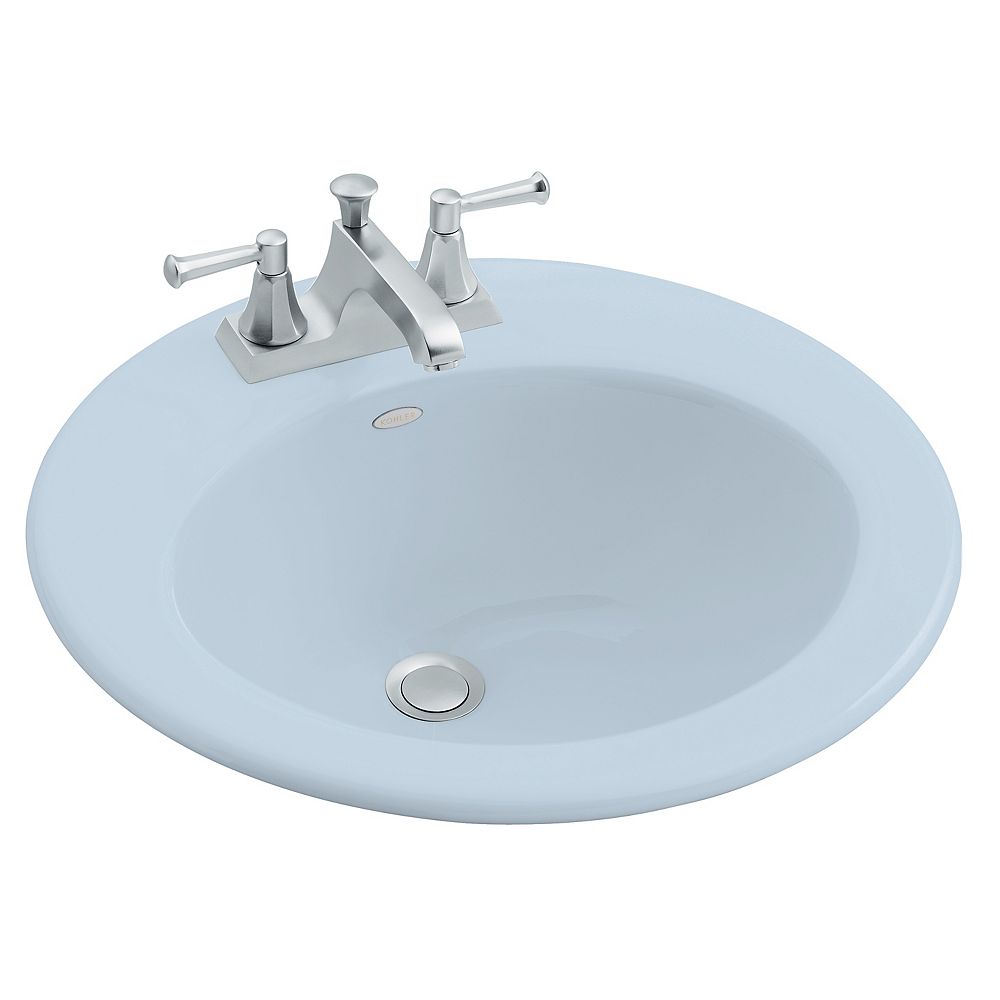 Kohler Radiant Self Rimming Bathroom Sink In Skylight The Home Depot Canada