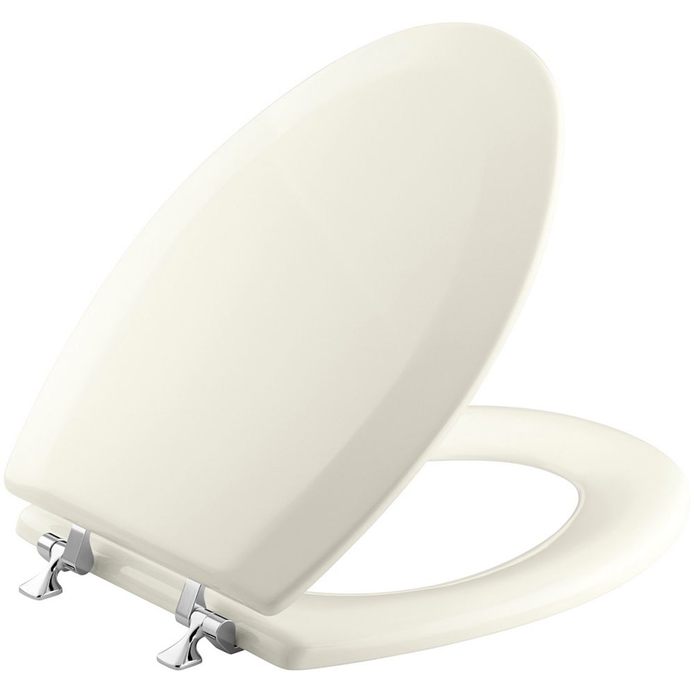 KOHLER Triko Elongated Closed Front Toilet Seat in Biscuit The Home Depot Canada