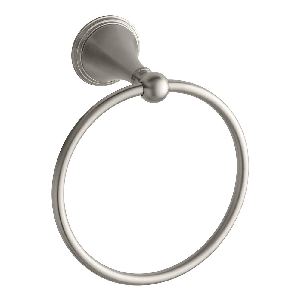 KOHLER Finial Traditional Towel Ring in Vibrant Brushed Nickel The