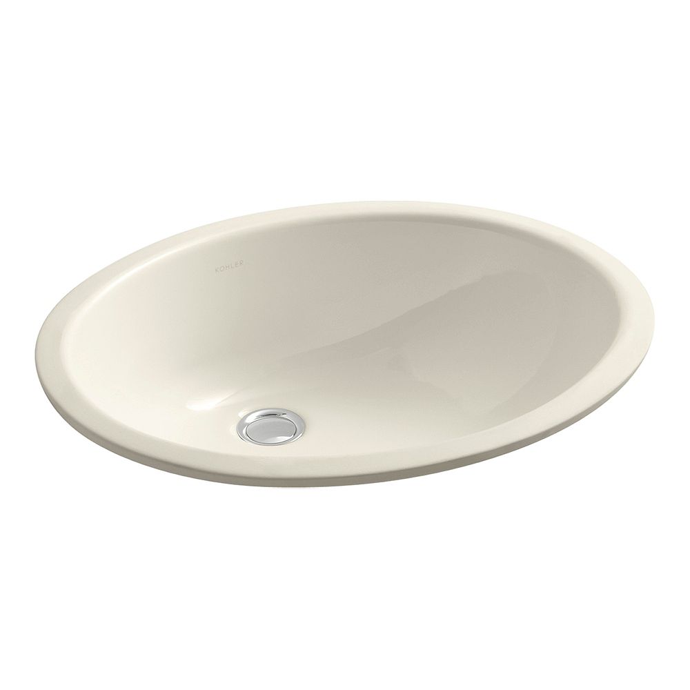 Kohler Caxtonr Oval 17 Inch X 14 Inch Under Mount Bathroom Sink With Glazed Underside An The Home Depot Canada