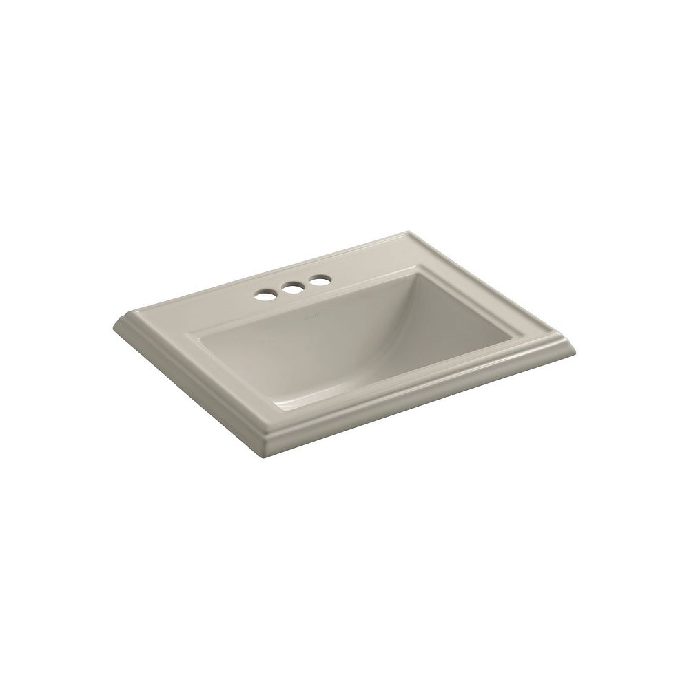 Kohler Memoirsr Classic Drop In Bathroom Sink With 4 Inch Centerset Faucet Holes The Home Depot Canada