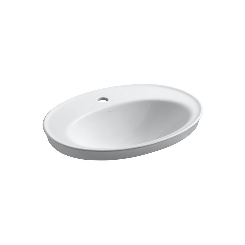 Kohler Serif Self Rimming Bathroom Sink In White The Home Depot Canada