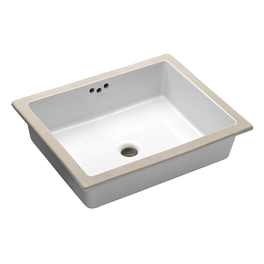 Kohler Kathryn Vitreous China Undermount Bathroom Sink In White With Overflow Drain The Home Depot Canada
