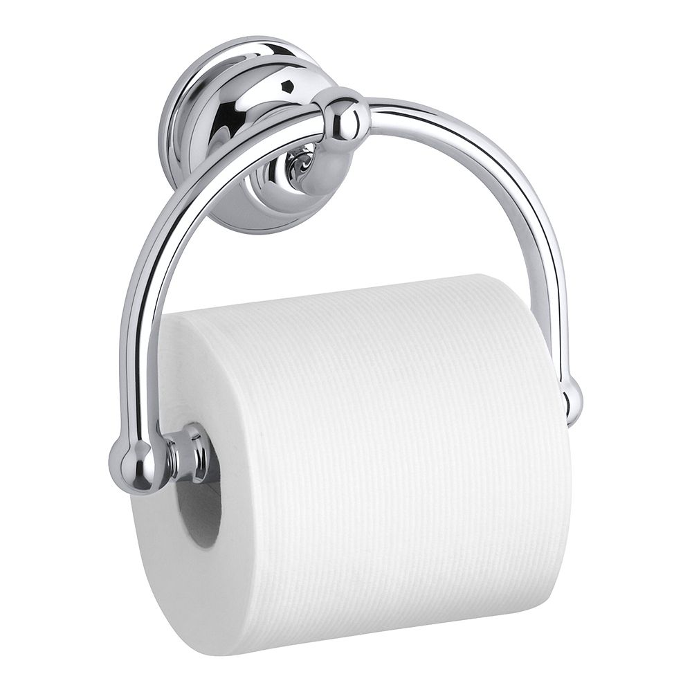 fairfax wall mount single post toilet paper holder in polished chrome