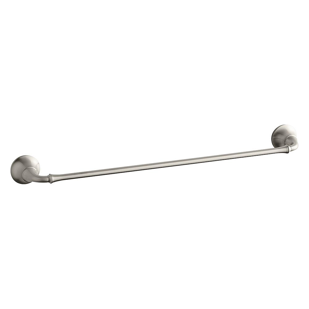 KOHLER Forte Traditional 24-inch Towel Bar in Vibrant Brushed Nickel