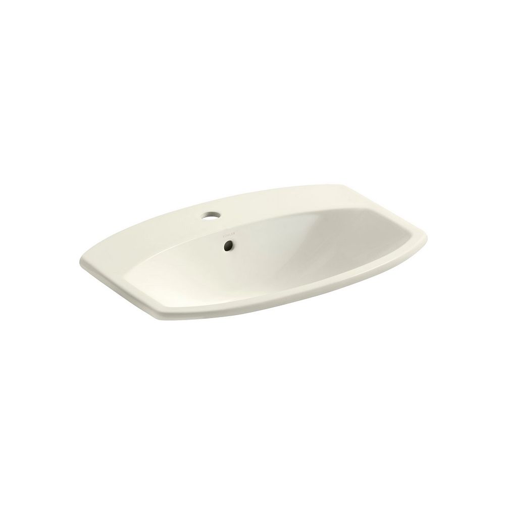 Kohler Cimarronr Drop In Bathroom Sink With Single Faucet Hole The Home Depot Canada