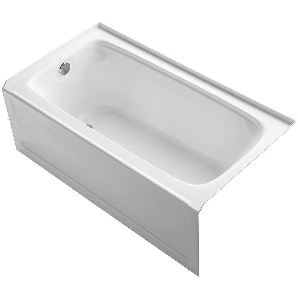 KOHLER Bancroft 60inch LeftHand Drain Rectangular Alcove Bathtub in White The Home Depot Canada