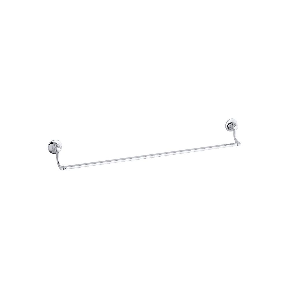 KOHLER Bancroft 30 Inch Towel Bar in Polished Chrome | The Home Depot