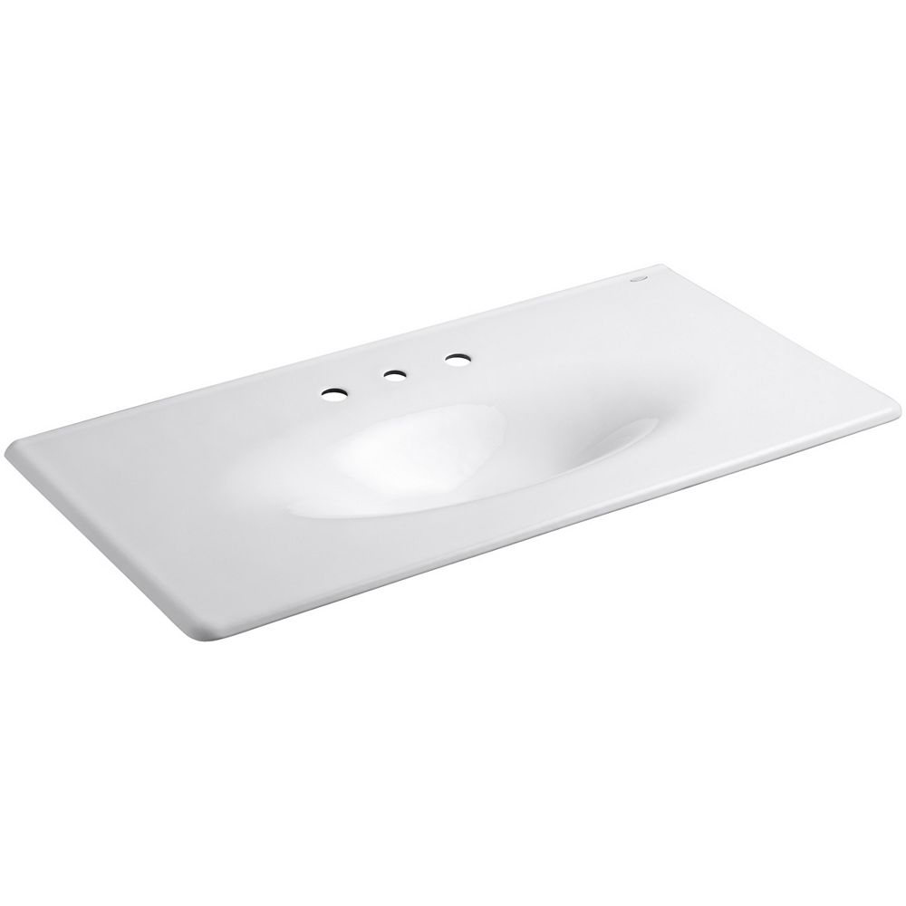 Kohler Iron Impressionsr 43 Inch Vanity Top Bathroom Sink With 8 Inch Widespread Faucet The Home Depot Canada Kohler Iron Impressionsr 43 Inch Vanity Top Bathroom Sink With 8 Inch Widespread Faucet The Home Depot Canada