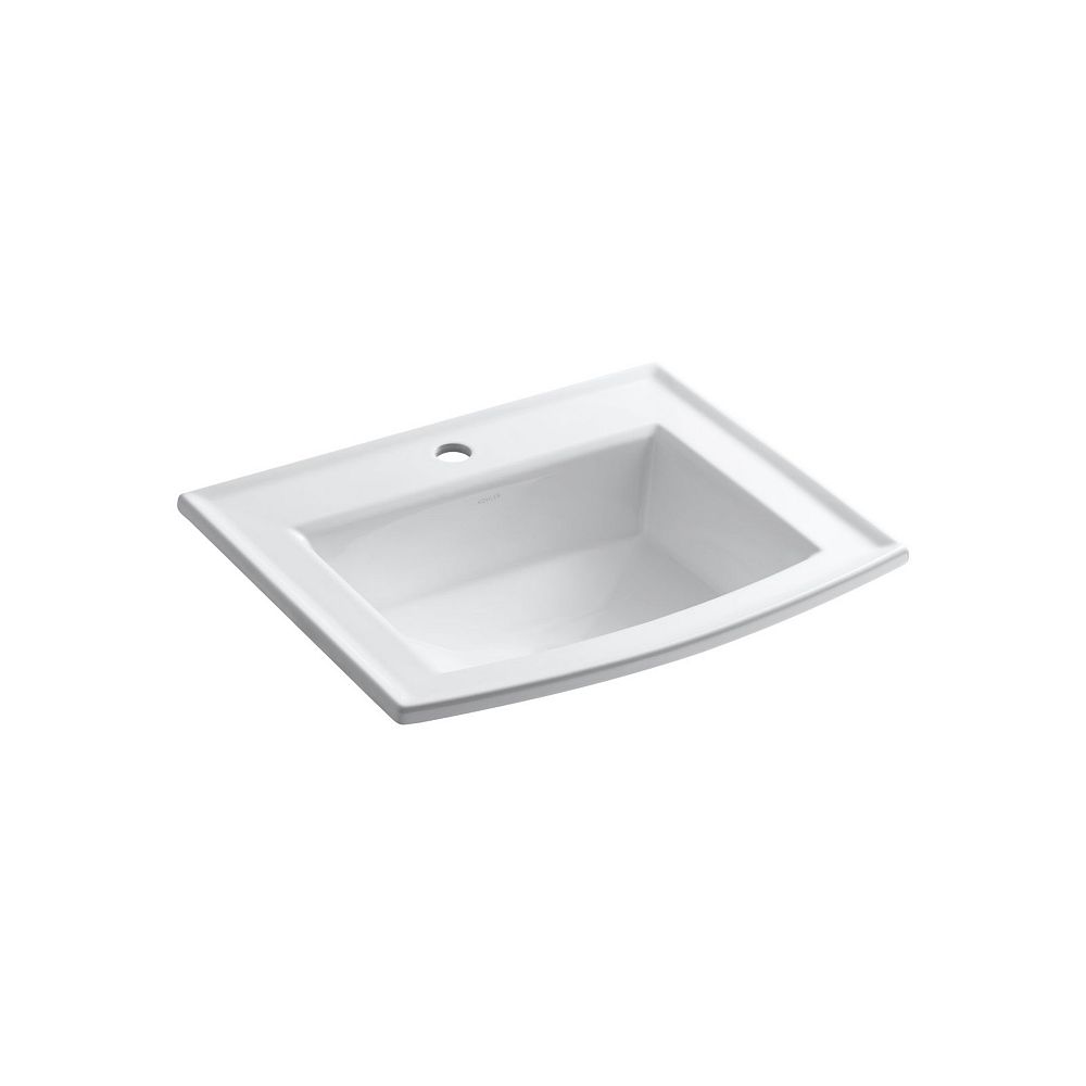 Kohler Archer Drop In Vitreous China Bathroom Sink In White With Overflow Drain The Home Depot Canada