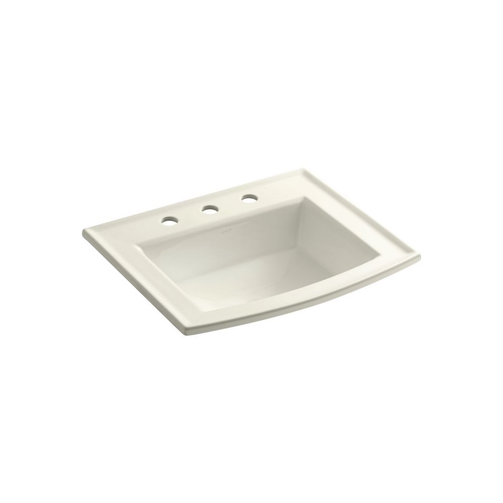 Kohler Archerr Drop In Bathroom Sink With 8 Inch Widespread Faucet Holes The Home Depot Canada
