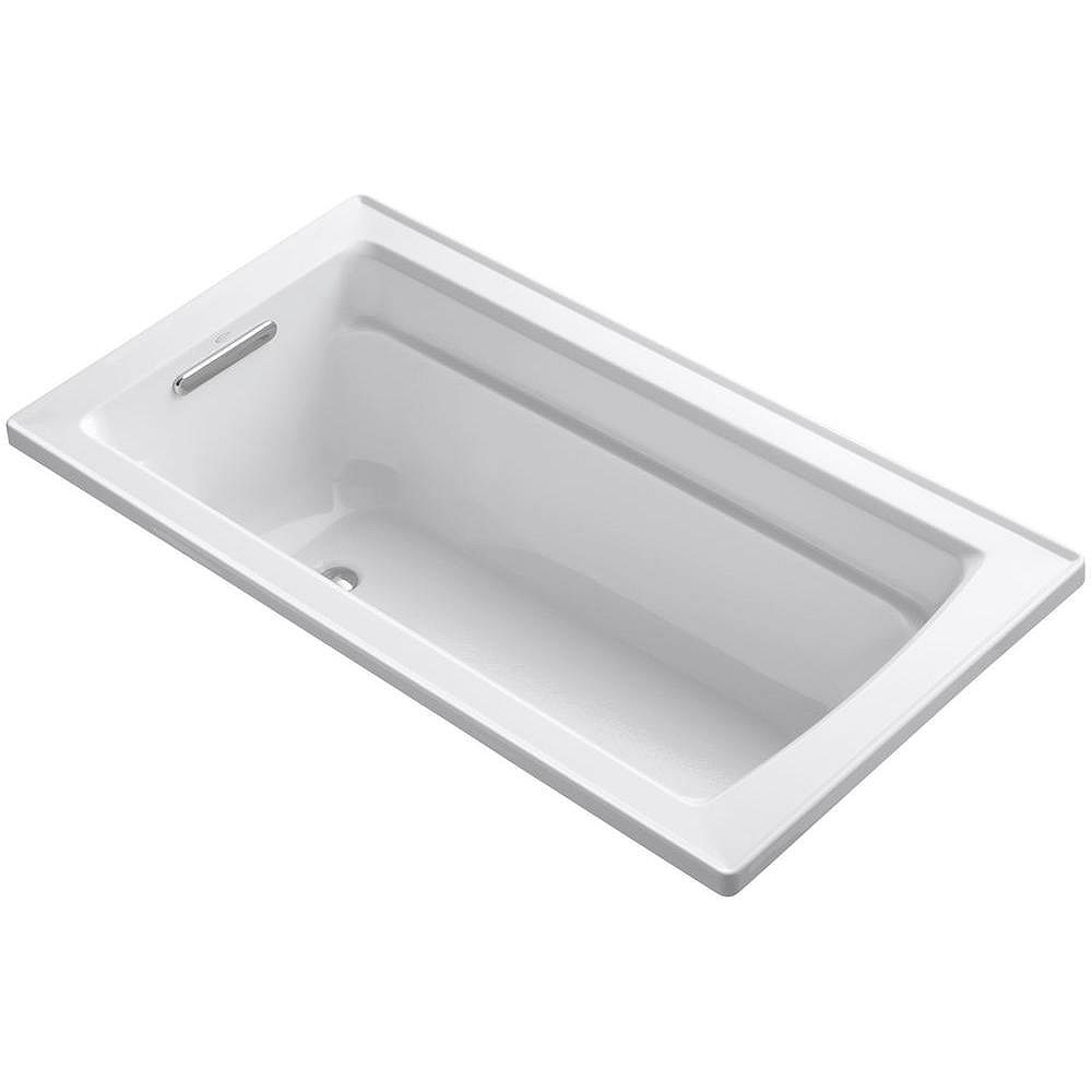 KOHLER Archer 60inch x 32inch Acrylic DropIn Bathtub with Reversible