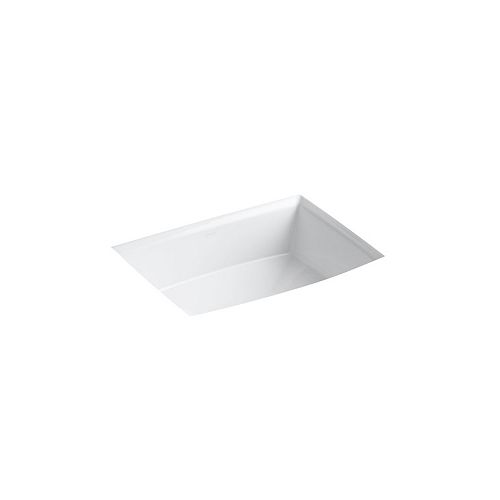 Archer Vitreous China Undermount Bathroom Sink in White with Overflow Drain