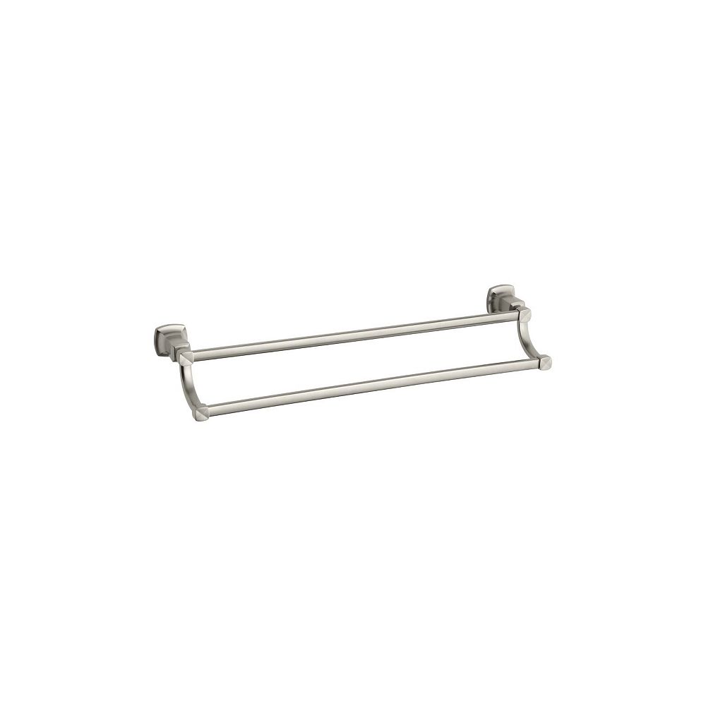 KOHLER Margaux 24 Inch Double Towel Bar in Vibrant Brushed Nickel The